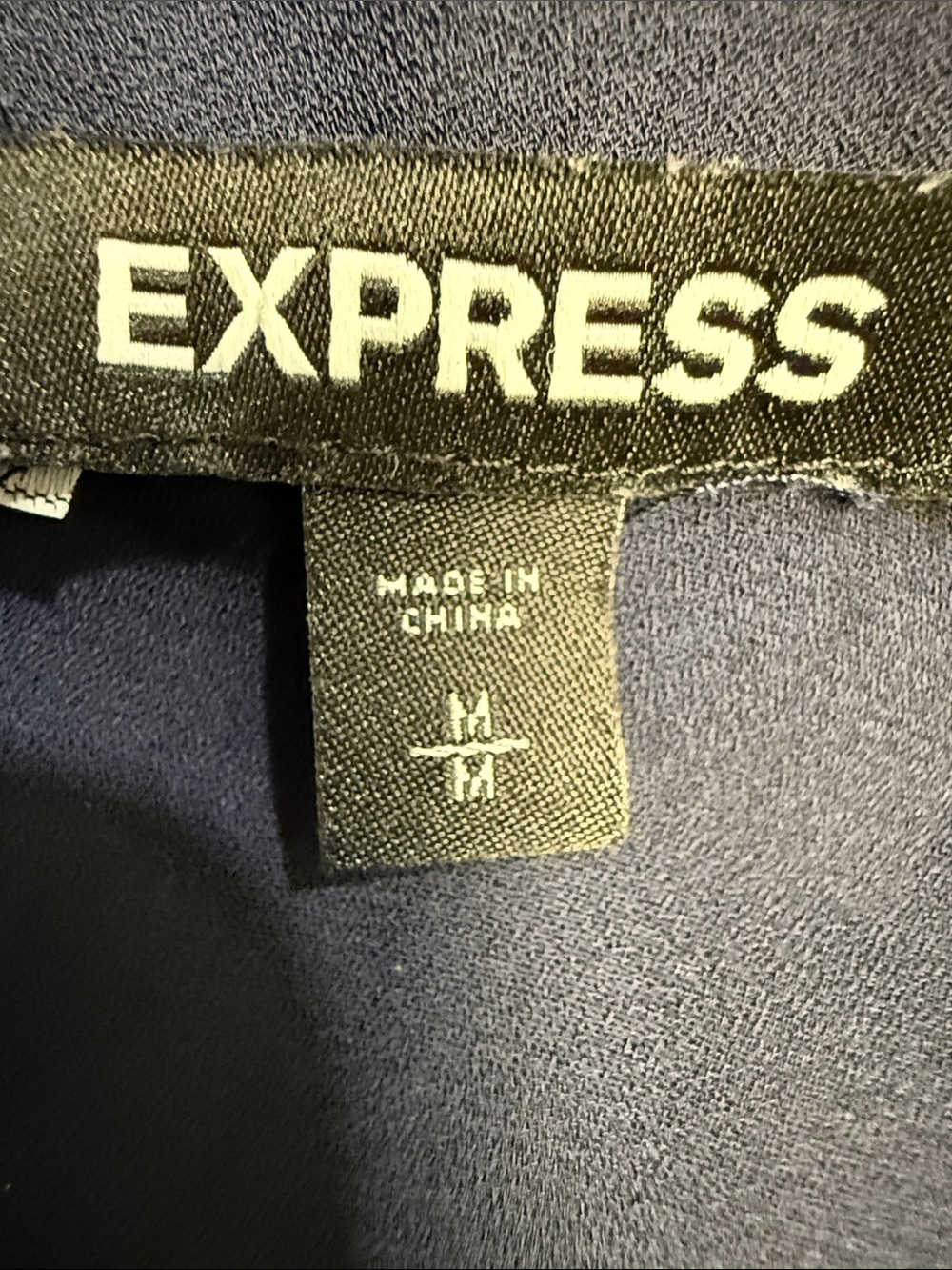 Express Navy Ruffle-Sleeve High-Neck Wide-Leg Jumpsuit - Picture 5 of 7
